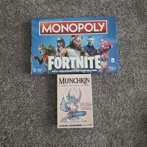 Monopoly Fortnite Board Game  + Munchkin Game